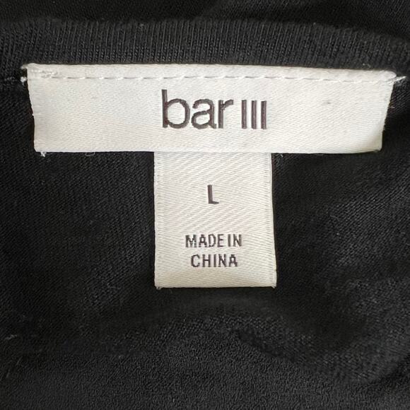 Bar III Womens Cami Top Size Large Black Lace Trim Strappy V-Neck Whimsigoth - Picture 4 of 6